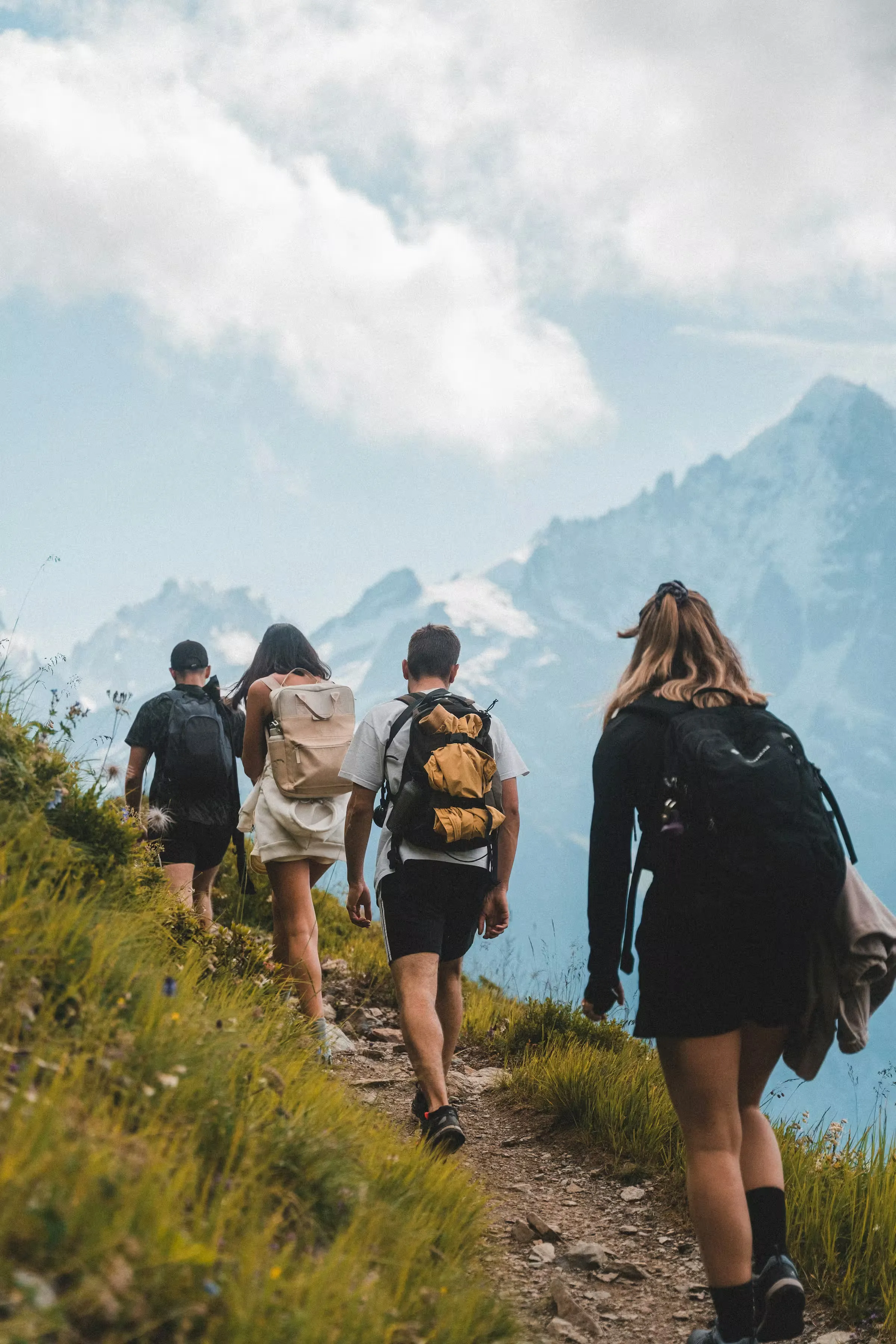 Person on a journey outdoors